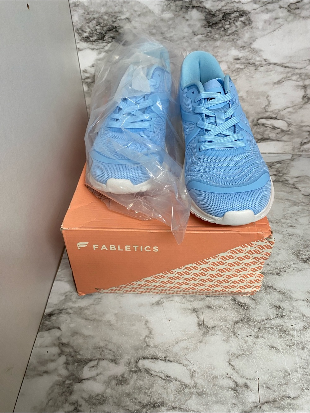 Fabletics Light Blue Mesh Running Sneakers
